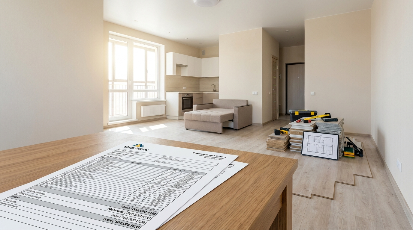 Конкретная смета ремонта 36 м² в цифрах