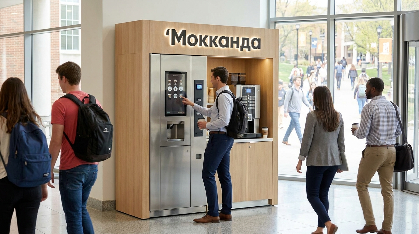 В каких местах кофе-банкомат работает лучше всего?